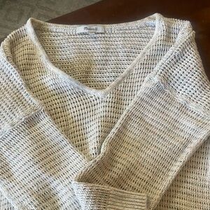 Madewell Women's Relaxed Fit Cream Sweater - Size Small